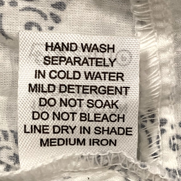 NWT Melissa Claudia Odabash White & Blue Aztec Print Fringe Mini or Coverup-Sz L - Picture 8 of 8